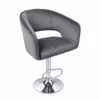 Velours gris + Métal chromé