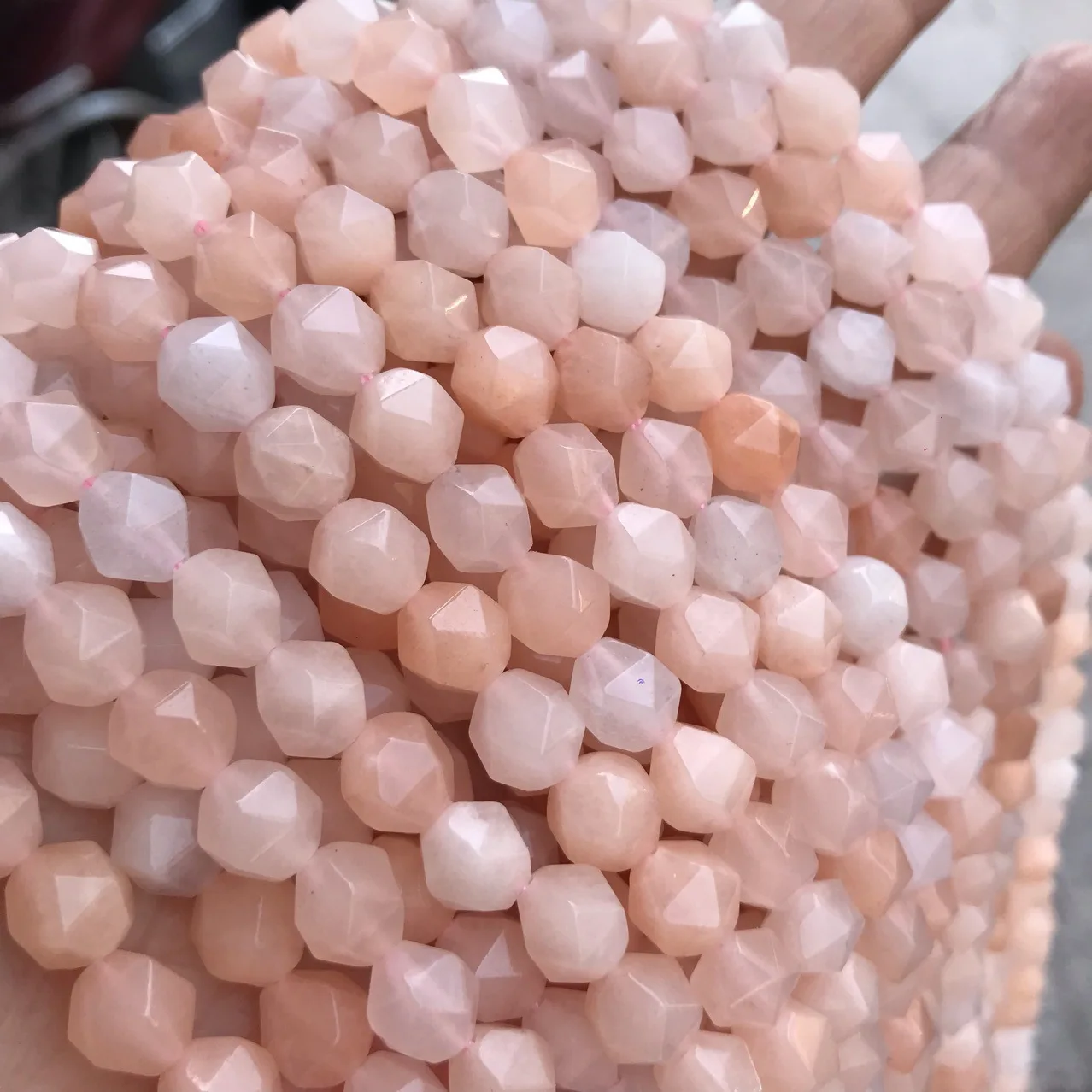 6 8 10mm Faceted Pink Aventurine Loose Beads Spacers Crystal Stone