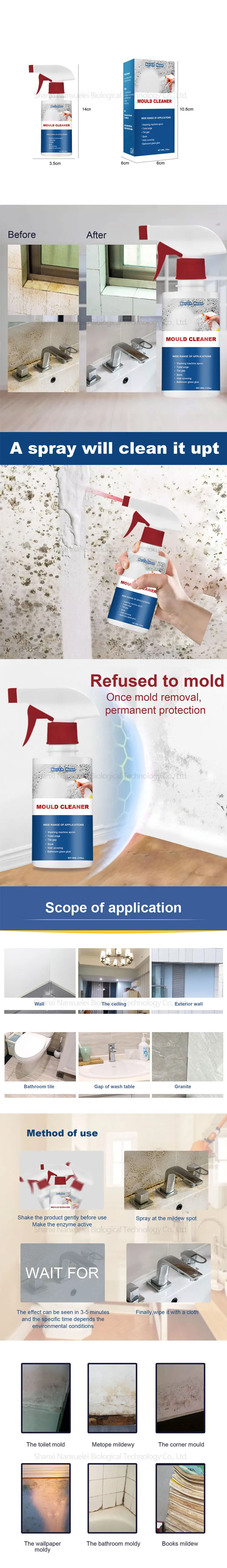 Effective Mildew Remover Cleaner Mildew Active Spray Ceramic Tile Wall