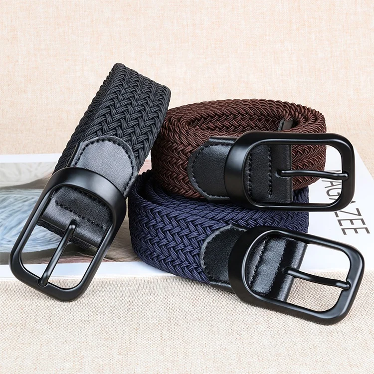 canvas elastic fabric woven stretch multicolored braided belts