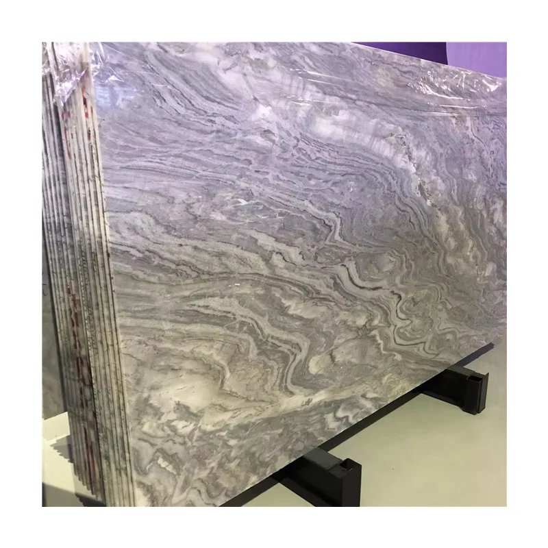Ocean Grey Marble Slabs Chinese Import Modern Design Polished Hotel Villa Flooring 1-Year Natural Technique Big Slab