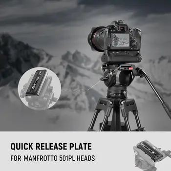 Neewer 2 Pack 501PL Tripod Fluid Head Quick Release Plate Compatible with Manfrotto product image