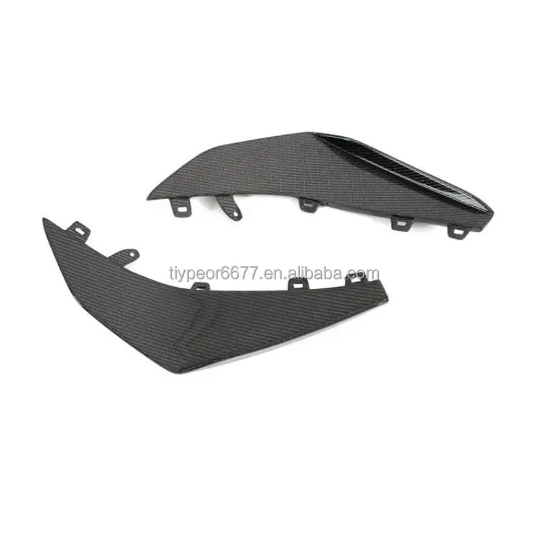 product tiypeor carbon fiber front bumper splitter canard protector for chevrolet corvette c8 z06 2023 2024 rear diffuser lip trim356-2