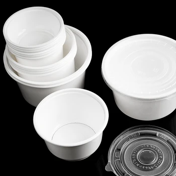 Customizable Disposable Noodle Soup Ramen Bowl Catering Round Plastic Camping PP Plastic Containers Food Container