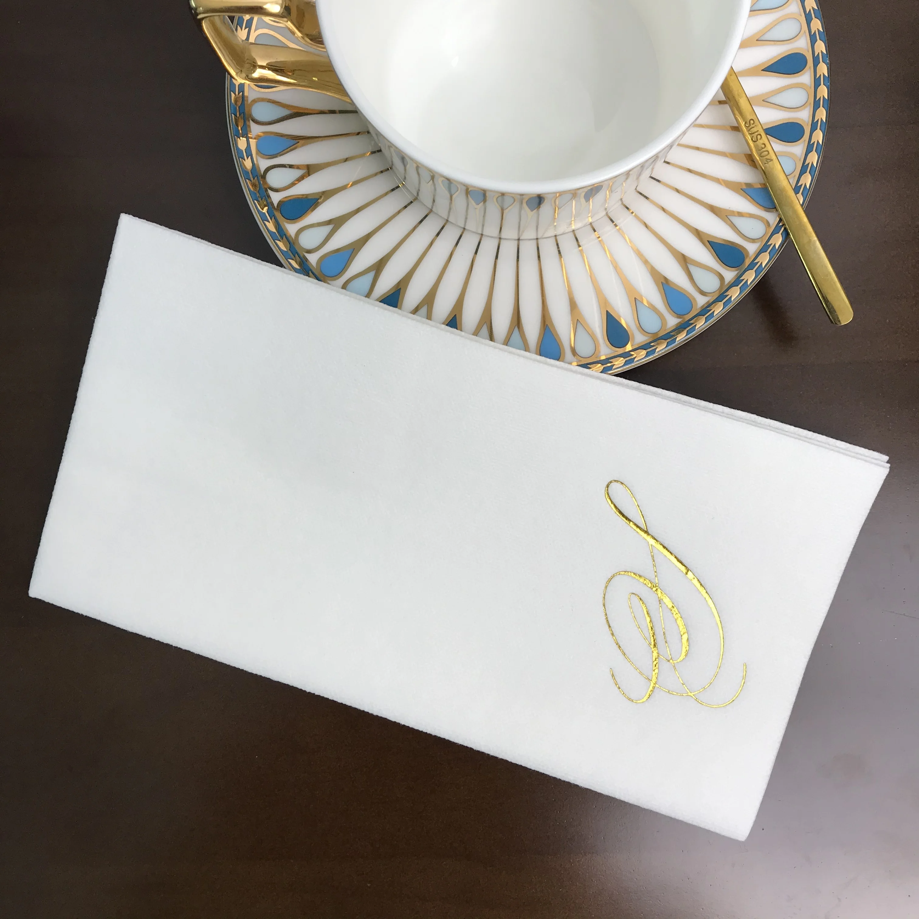 Biodegradable Food Safe Napkin Paper Serviette 1ply 2ply 3ply 4ply Custom Logo Printing Dinner Paper Napkin