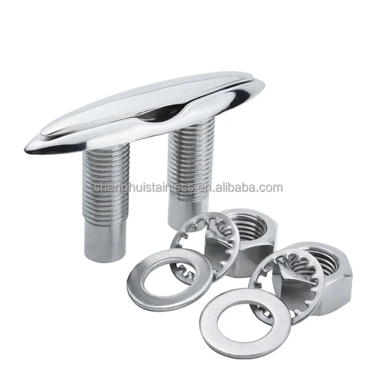 product boat accessories mooring retractable cleat neat cleats cast g316 stainless steel 125mm-5