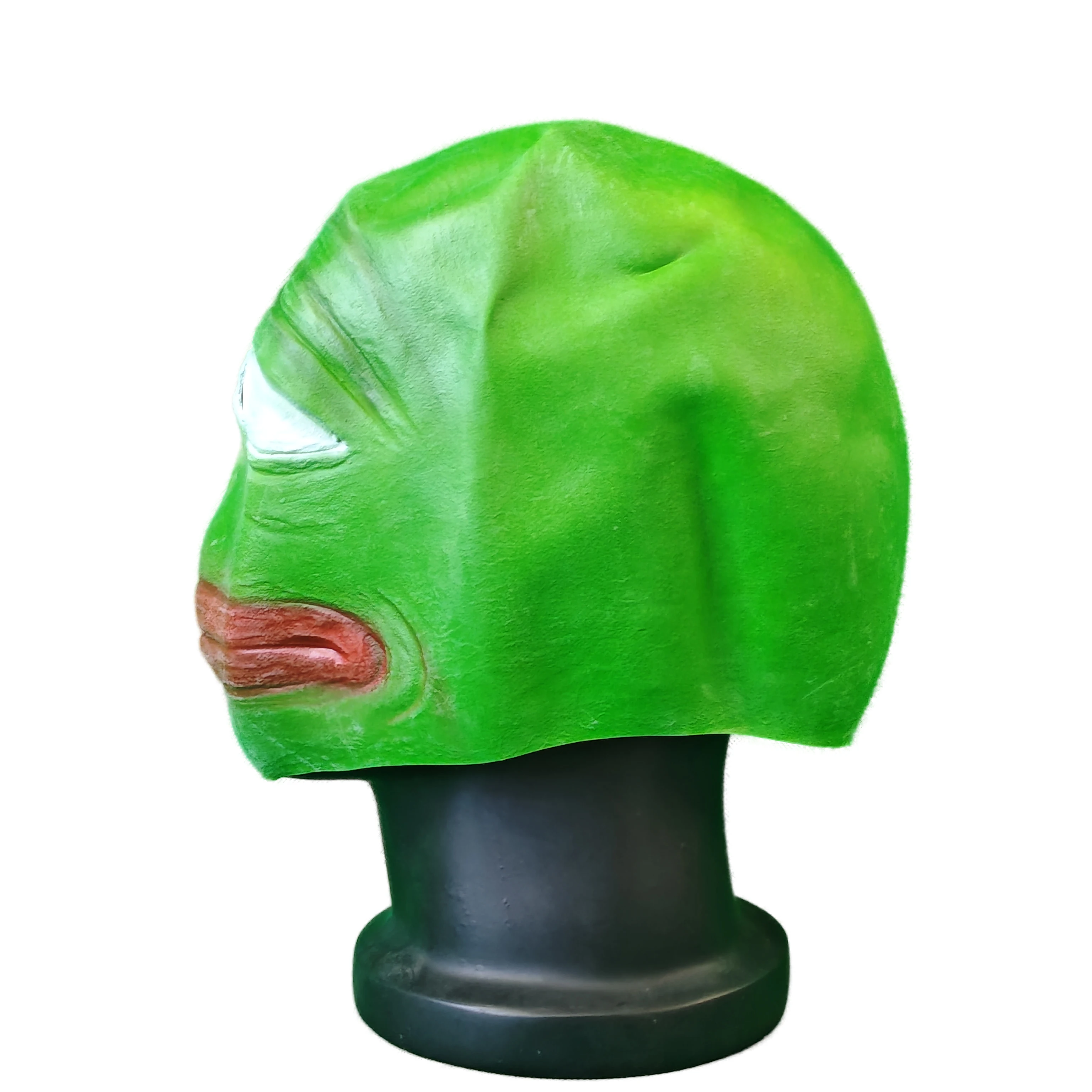 Realistic Sad Frog Latex Mask – Full Face Animal Costume for