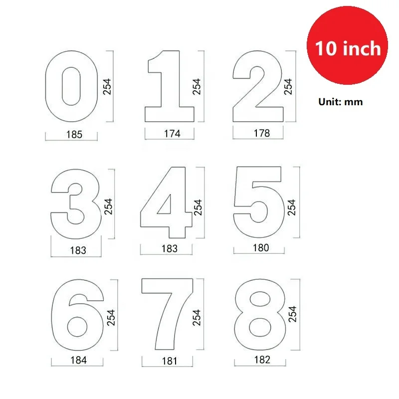 Stampo Torta Numero, 0-8 Set di Numeri per Stampi Stampo Numeri per