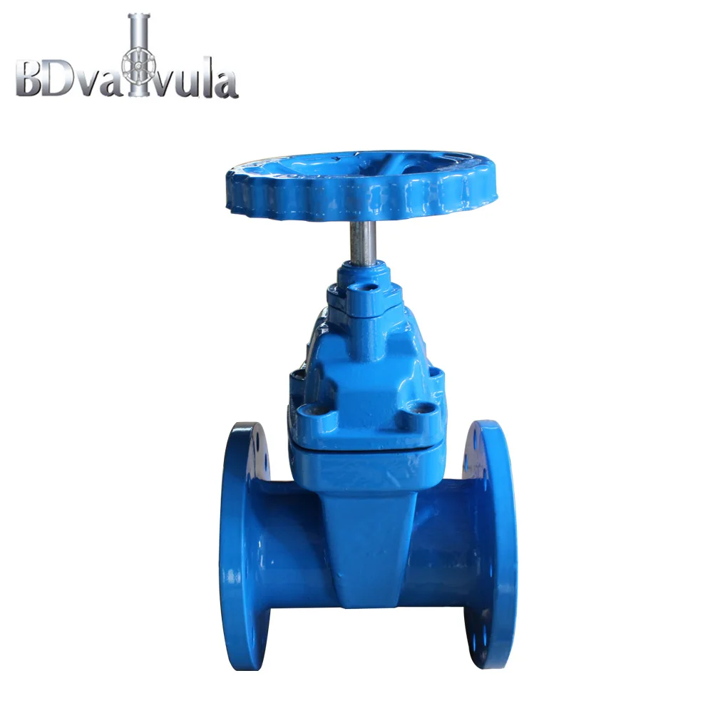 China iron Soft-sealing gate valve by adjust and cut off the fluid PN10/16