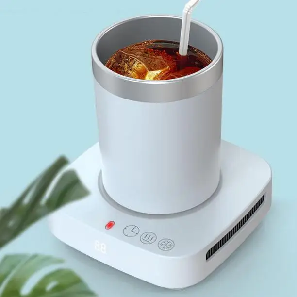 LEDディスプレイ付きスマートデスクトップ飲料冷却加熱ベース コーヒー、ソーダ、ミルク、オフィス用高速飲料冷却加温器 2