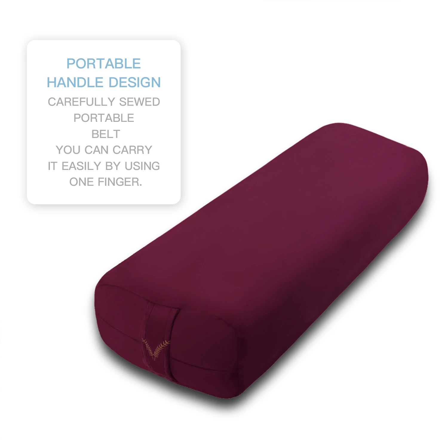 Экологически чистый хлопковый органический валик для йоги экологически прямоугольный большой