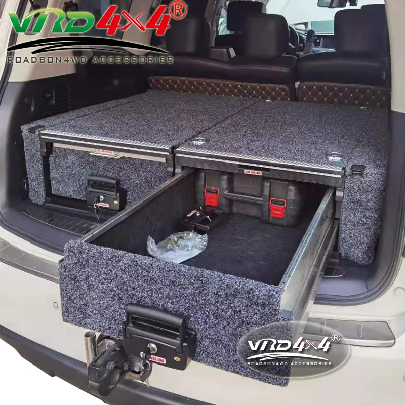 Patrol Accessories Suv Y62 Rear Sliding Drawer 4x4 Organizer Remote ...