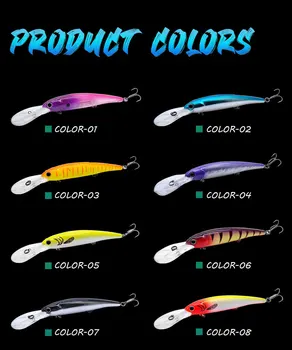 Cheery 20-Color Deep Cornea Trolling Lure 125mm 19g Floating Crankbait for Small Fish Pike Fishing Excellent Visibility – Trolling Lure – view 5