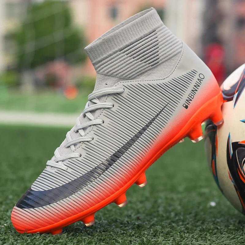 Grey and orange soccer cleats online