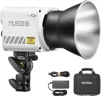 GODOX ML60II Bi 70W Video Light Bi-Color Photography Light 2800K-6500K Dimmable