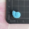 8 mini caracolas en espiral azules