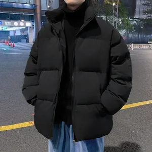 2026 Men's Winter Thick Cotton Jacket Trendy Loose Stand Collar Warm Bread Jacket Cotton Jacket