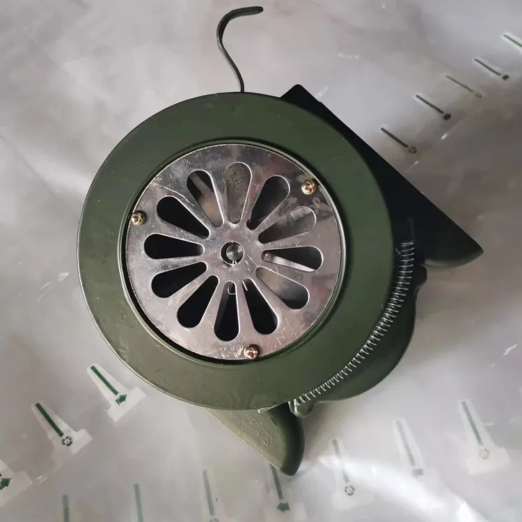 Sirena A Manovella Manuale Rossa 120 DB – Allarme Portatile In Metallo Per Fabbriche, Scuole, Marina E Emergenze Naturali