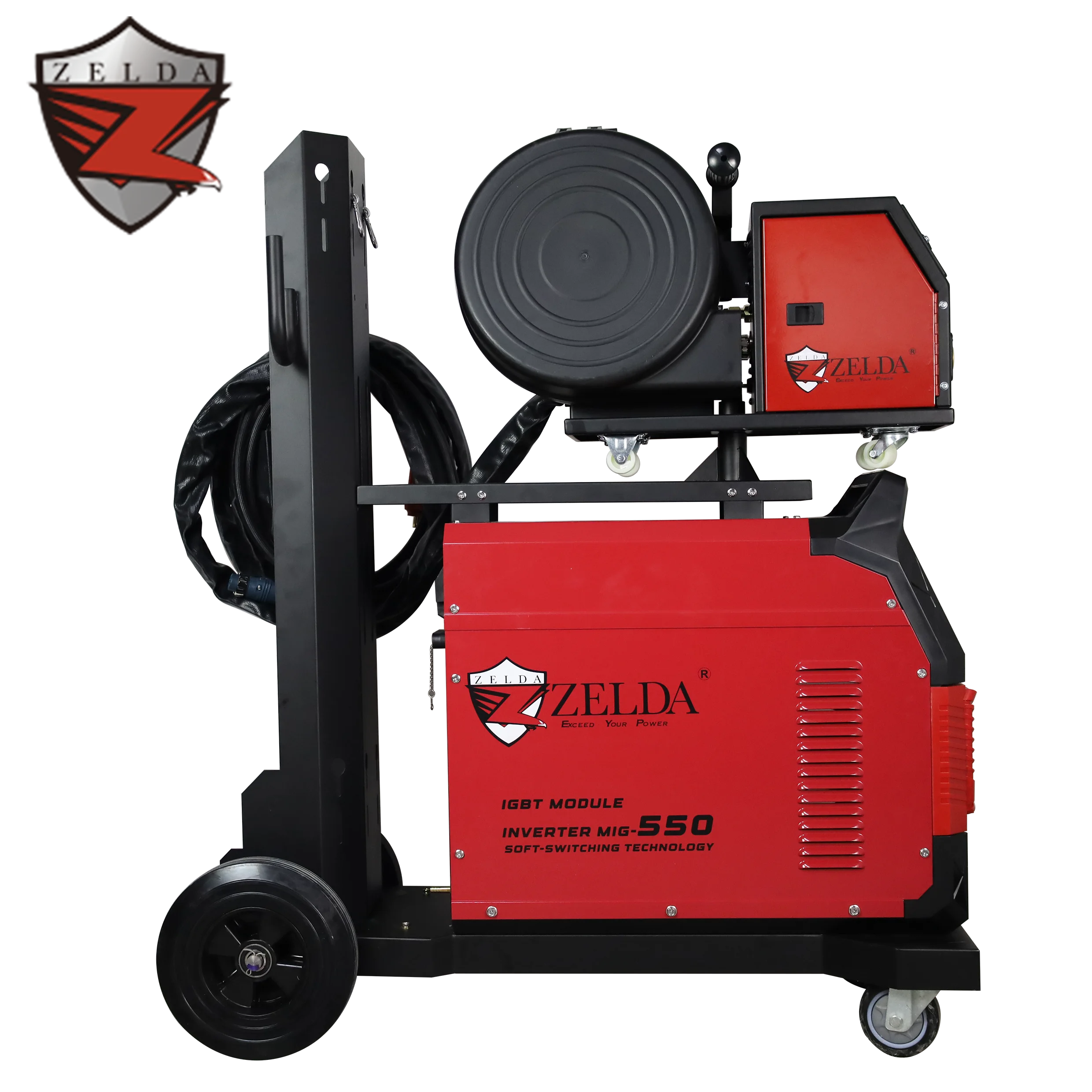 ZELDA Mig Arc Welding Machine Riland Mig Welding Machine 100% Duty Cycle 1.6mm Wire MIG 550A Industrial Welding Machine