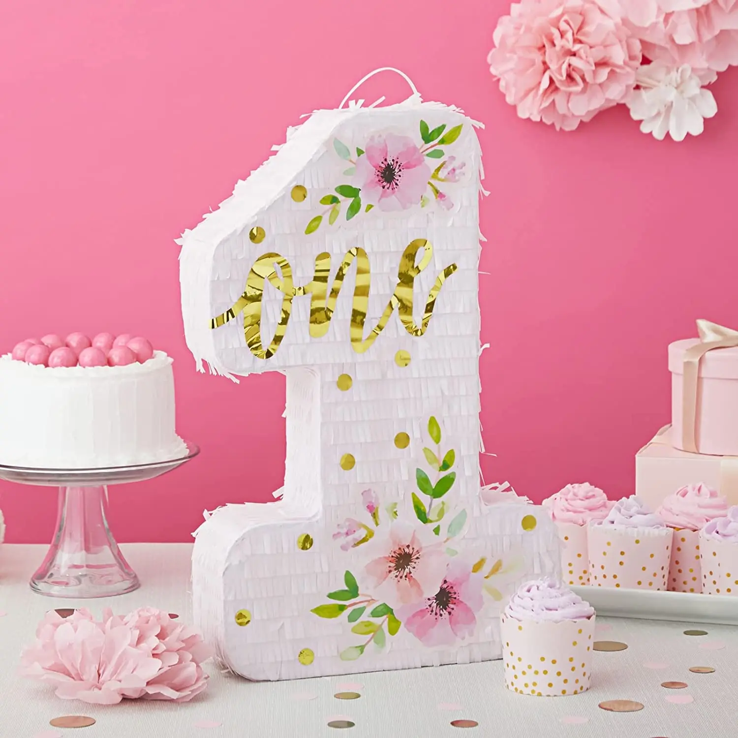  First Birthday Party Number 1 Pinata for Kids Mini Digital Pinata Wild One Pinata Decoration