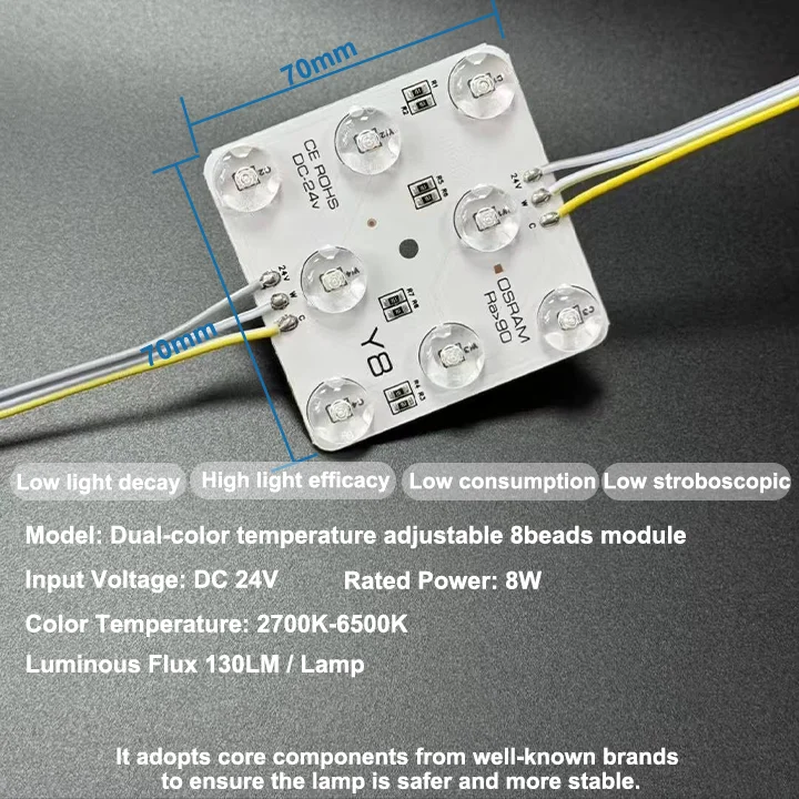 product adjustable color temperature  24v 8 leds light led modules led block chain for signage backlight commercial lighting project-7