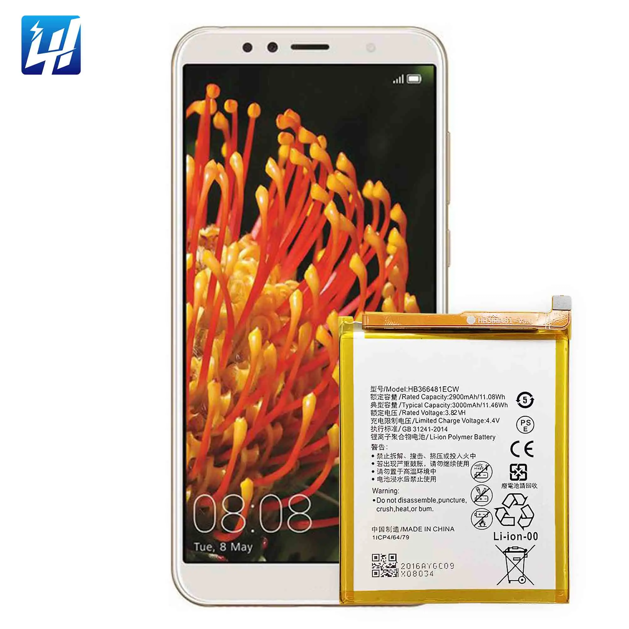 Batteria Per Huawei Anne Ascend P9 AS-LX1 HB366481ECW 2900mAh Nuovo - Foto 6