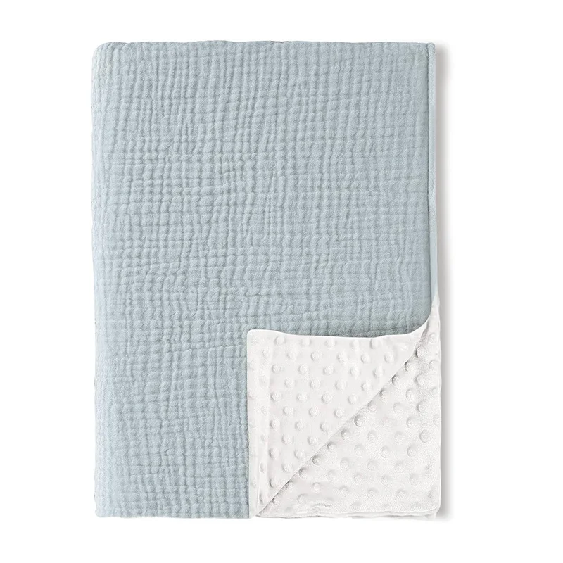 Muslin Swaddle Bedding Baby Blanket 2 Layers Combined With Gauze Cotton