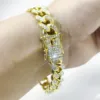 Full crystals buckle gold 18cm