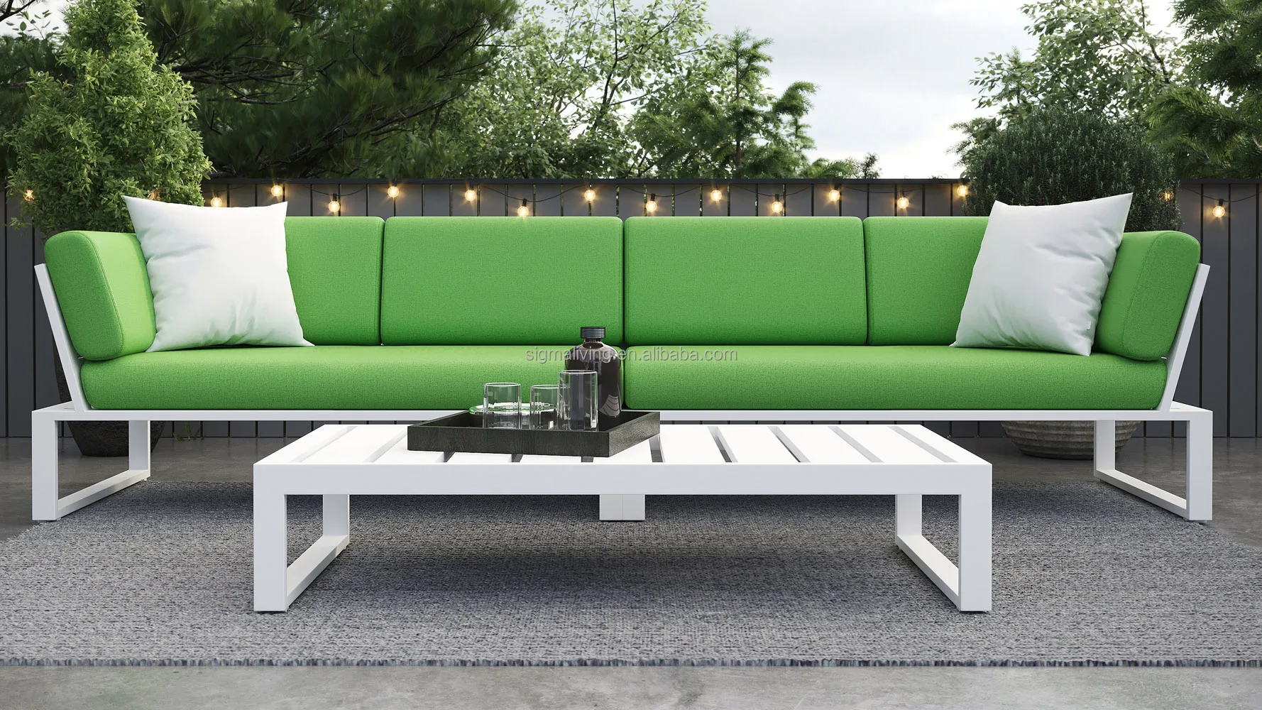 European design aluminum frame outdoor coffee table Patio Furniture coffee tables