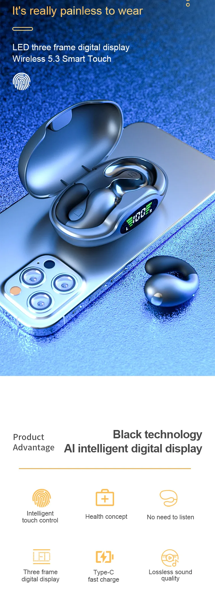 If you are searching for a supplier of a product with perfect quality control and highly competitive prices, which gives you an advantage in expanding your local market, then contact us now!  Competitive suppliers of  YYK-S19 Earphones with Led Touch Screen BT Call Music Control Headset Wireless 5.3 Charging Ear Buckle 2025