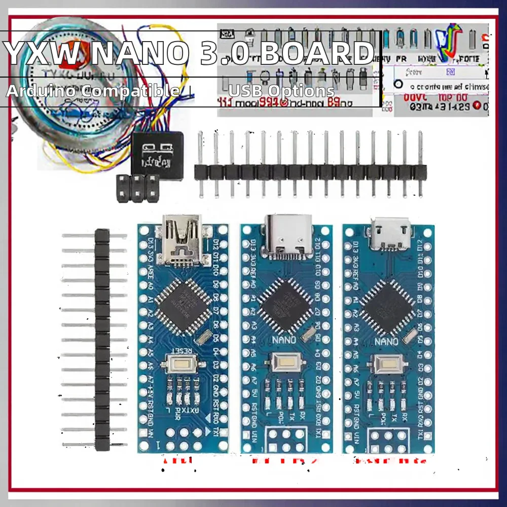 product ch340g nano v30 mini development board atmega328 controller with type c micro usb  nano 30 interfaces-3