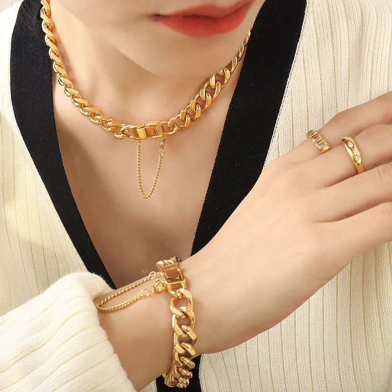 Parure Bijoux Femme Bague Et Bracelet Or 18K Zircone - Cadeau Anniversaire Saint-Valentin