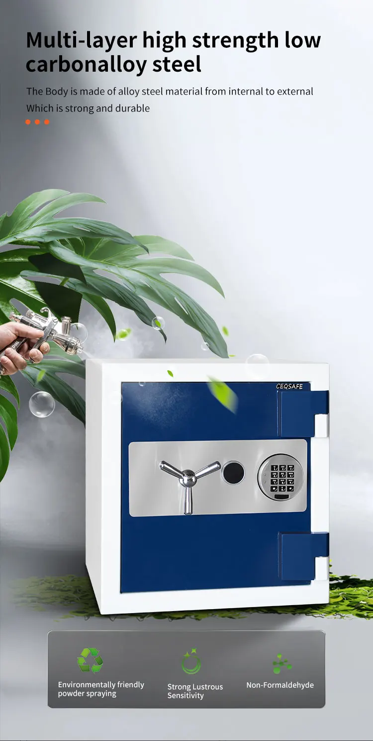 CEQSAFE Wholesale Fireproof Cabinet Safes Box Firearm Safe Fingerprint Jewelry Money Safe Box Home Hotel Office manufacture