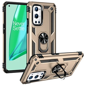 Kickstand Armor Bracket Shockproof Cover Phone  For one plus 9 pro with  360 Rotating Metal Ring Holder