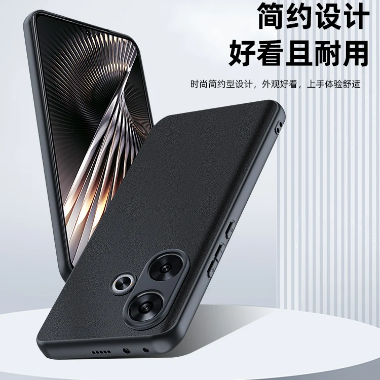 Xiaomi POCO F6用の超薄型レザーショック防止カバー