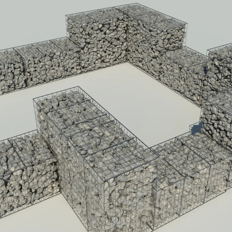1mx1mx1m Galvanized Steel Gabion Baskets Welded Wire Cloth Mesh with Hexagonal Hole Shape Cut-to-Order Features