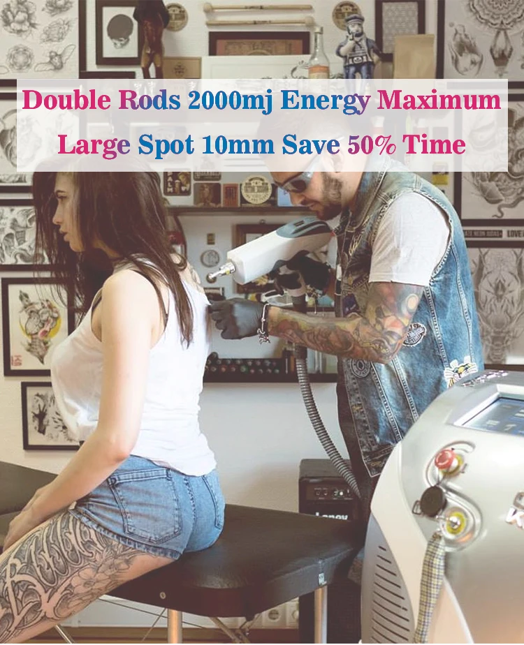 Professional Q Switched Nd Yag Laser eyebrow tattoo Removal