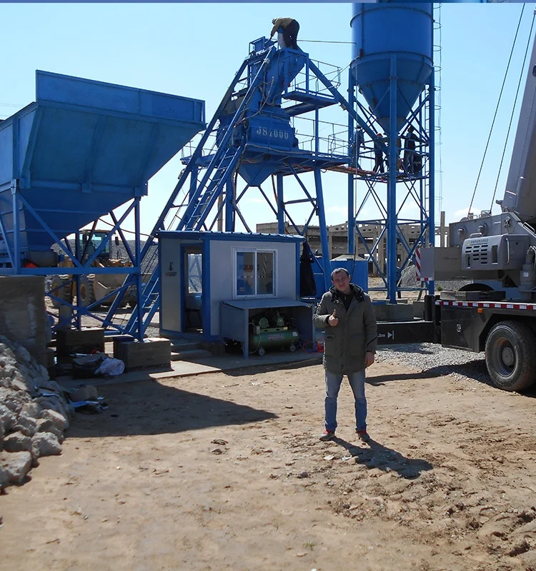 Large Capacity High Efficiency Pre Mixing Floating Wet Concrete Batching Plant Portable Concrete Batch Plant