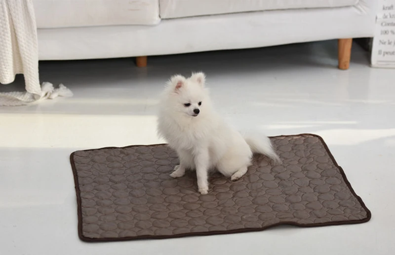Pet Cool Mat Puppy Pad Summer Cooling Dog Cat Cool Mats Recycling Pet Felt Plant Folding Bed Accessories Blanket Pet Cool Mat