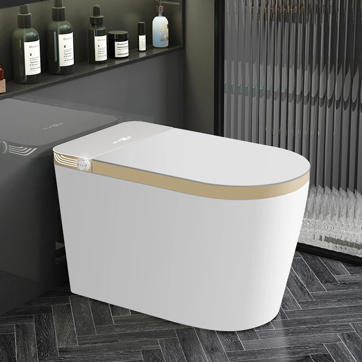 Modern auto open intelligent bathroom wc electric sanitary items ceramic commode toilet one piece smart bidet toilet