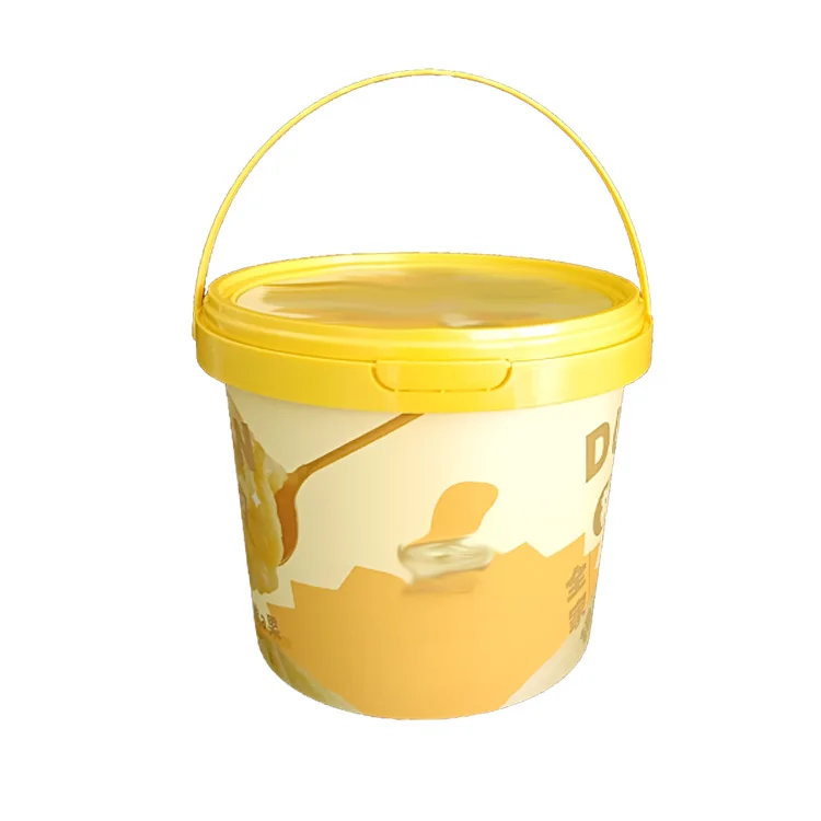 500ml Kunststoffeimer mit Deckel Lebensmittelechte Eimer Kundenspezifischer Druck Großhandel Recycelbarer Klarer Runder Kunststoff-Lebensmitteleimer| Alibaba.com