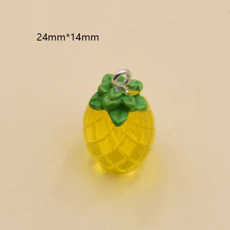 Jc Crystal Wholesale Cute Fruit Designs Mini Resin Charms With Hook Diy Earring Resin Food
