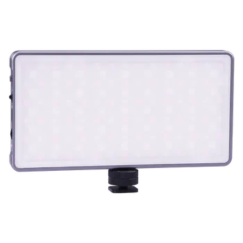 NiceFoto 158RGBW Small LED RGB Bi-color Live Broadcast Video Panel Fill Light for Video Conference Lighting Kit detail image