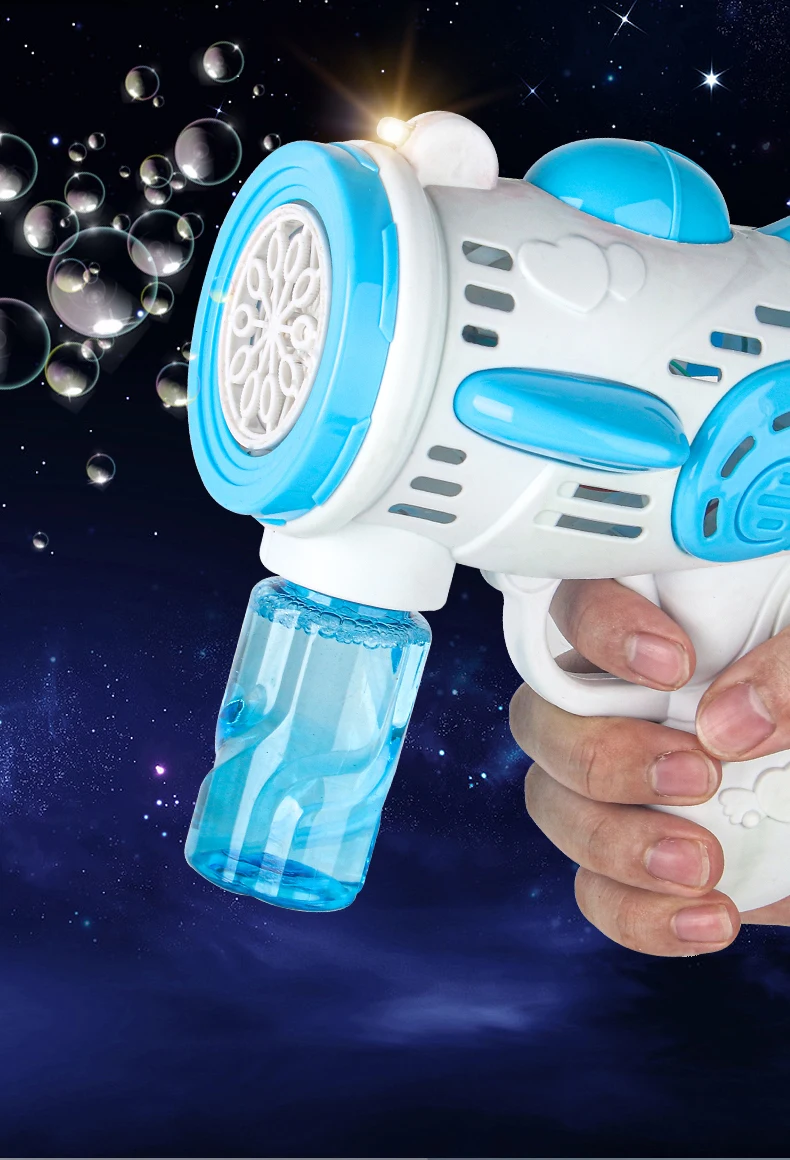 New Arrival 69 Holes Bubbles Blower Rocket Boom Bubble Maker Automatic Bazooka Bubble Gun Machine Toy for Kids