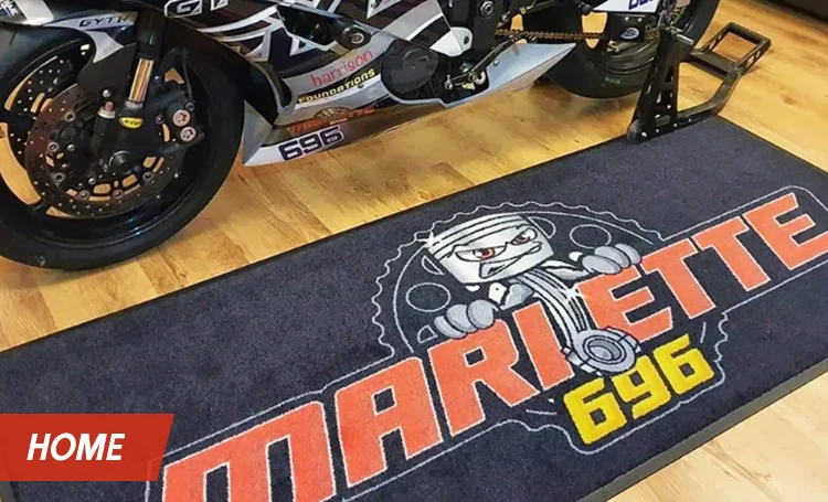 Custom PVC Pit Mat for Motorcycle Garage Easy-to-Clean Carpet for Off-Road Adventures Mat for Outdoor supplier