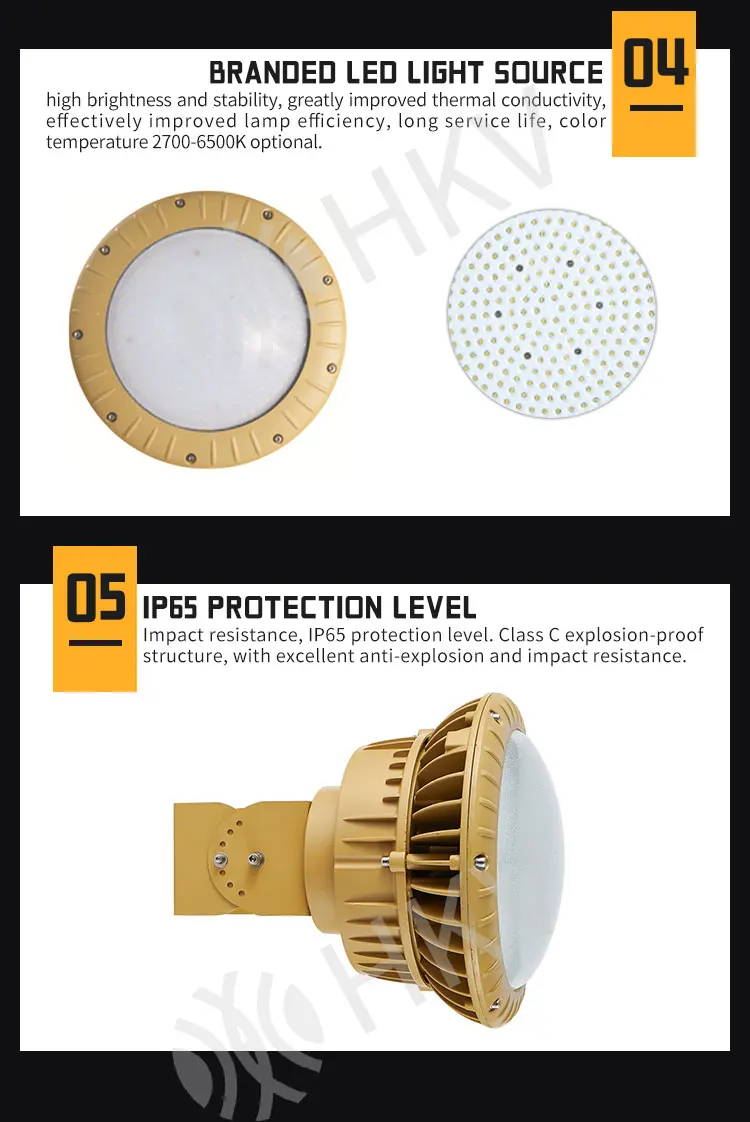 Ip66 Explosion Proof LED Light Fixture Work Light Die Casting Aluminum Housing