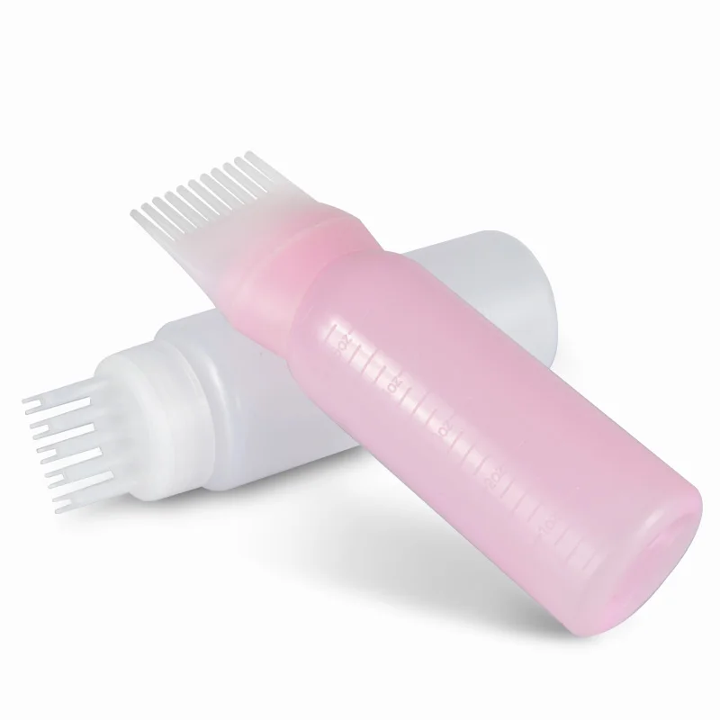 Professional 200ml Custom Eco Friendly PP Plastic Salon Hair Comb and Brush Squeeze Applicator Bottle for Oil Comb Applicator