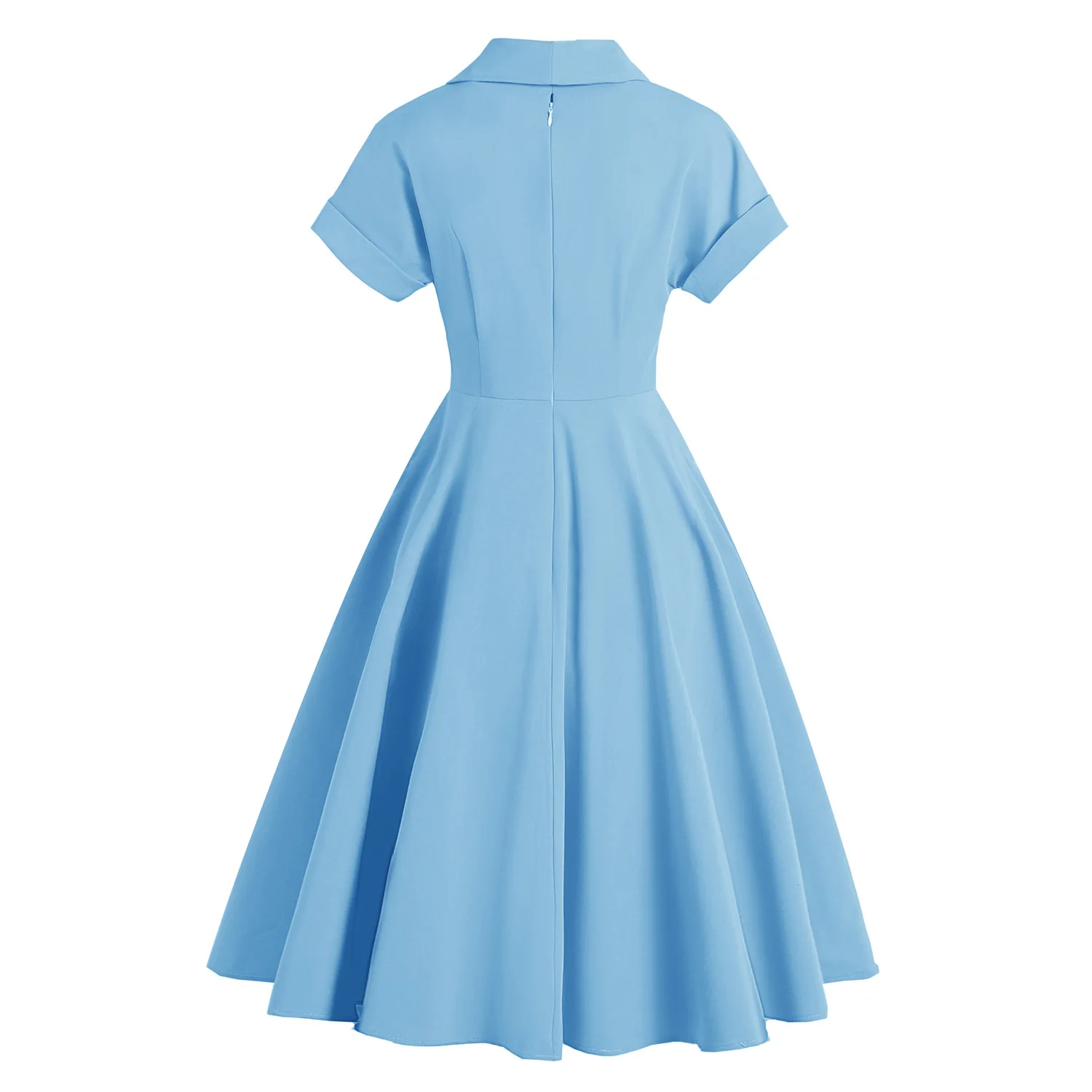princess polly baby blue dress Romantic Blue Chiffon Fairy Dress with Lace Petal Sleeves and Vintage Victorian Style for Women main image 1