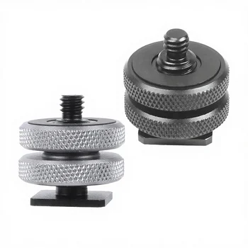 Takenoken 1/4"-20 Tripod Screw Adaptor Hot Shoe Mount for Video Camera & DSLR Photography Flash-Aluminum Alloy detail image
