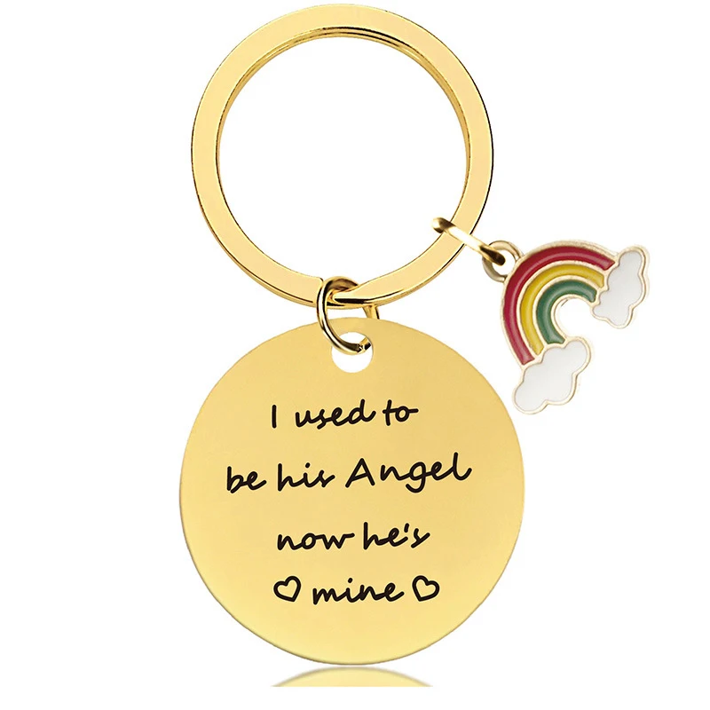 Stainless Steel You Are My Sunshine Love You to the Moon and Back Key Chain Mom Dad Mother Father Girlfriend Boyfriend Keychain